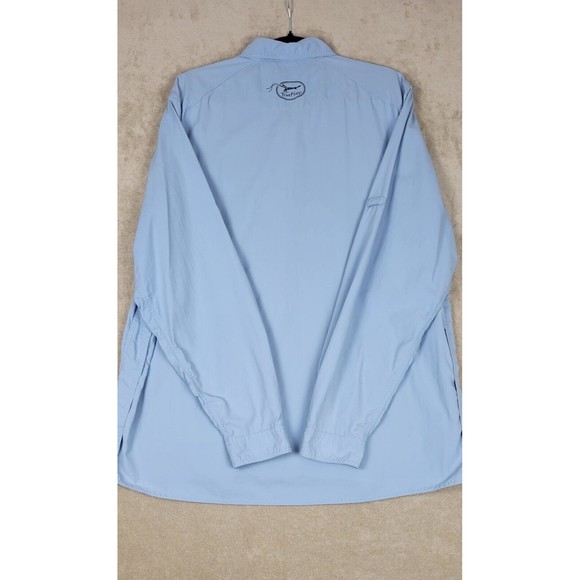 True Flies Men's Vented Fishing Shirt Long Sleeve Performance Utility Sz L Blue - Picture 16 of 16
